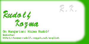 rudolf kozma business card